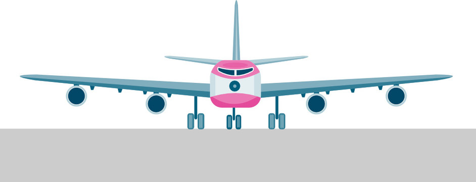Jet palne with landing gears