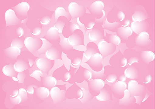 Glowing pink valentine seamless background