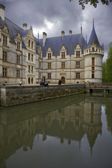 Fototapeta na wymiar chateau d'azay-le-rideau, en touraine, france