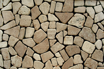 Detail of a stone wall structure