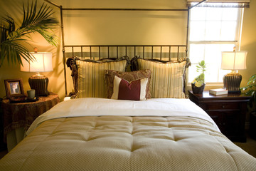 Comfortable modern bedroom.