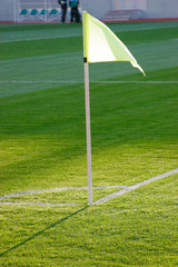 Fototapeta premium A corner flag on the soccer field