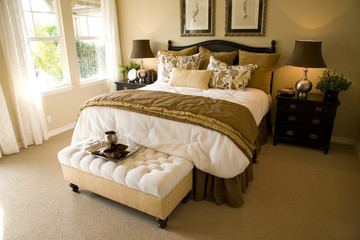 Luxury bedroom and decor.