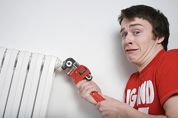 Scared Plumber boy