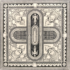 Obraz premium Neo classical design Victorian pottery wall tile c1890
