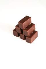 pyramid of chocolate blocks