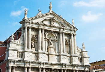 Fototapeta premium One of beautiful house at the main canal of Venice