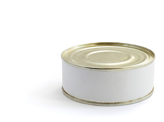 can with label