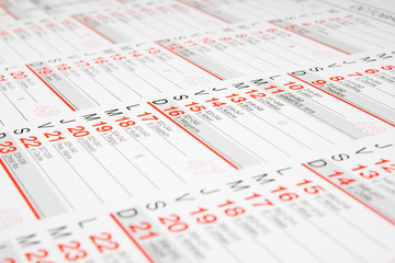 Close up of a blank white .