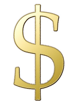 Dollarzeichen in Gold
