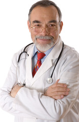 Caring doctor smiling