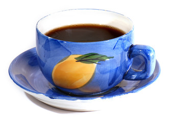 Cup of coffee isolated on white background