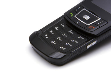 Detailed close-up of a modern cellphone.