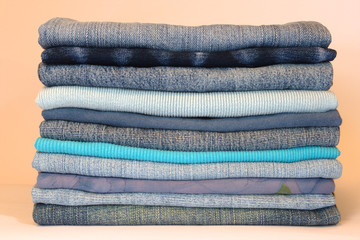 Pile of folded clothes