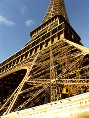 Eiffel Tower closeup at daylight - Paris