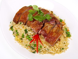 gebratener reis mit hongkong ente