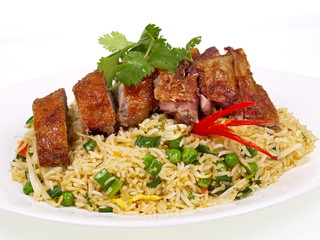 gebratener reis mit hongkong ente