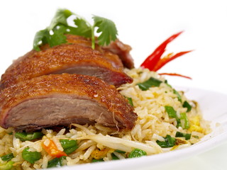 gebratener reis mit hongkong ente