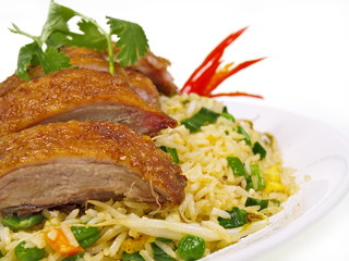 gebratener reis mit hongkong ente