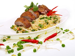 gebratener reis mit hongkong ente