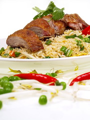 gebratener reis mit hongkong ente