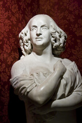 Marble statue of French aristocrat