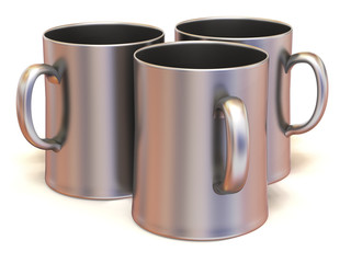 Three cups. 3d