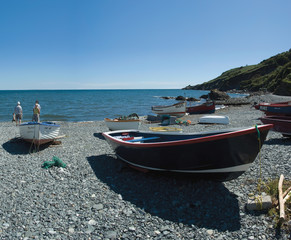 Naklejka premium The fishing port of porthmallow on the lizard peninsula 