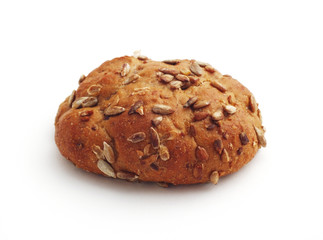 sunflower bun isolated on white background