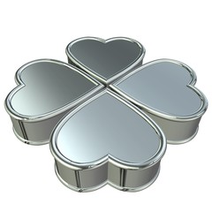 Metal 3d clover perspective