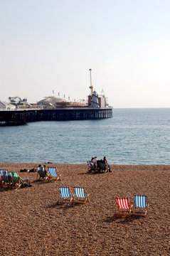 Deckchairs on the Brighton Beach