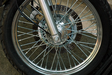 Fototapeta premium Motorcycle wheel