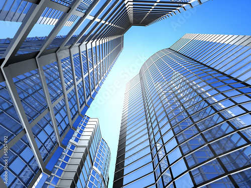 "Office building on a background of the blue sky" Stockfotos und