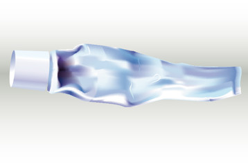 Metal tube. A vector illustration.