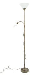 Big floor lamp isolated on white background