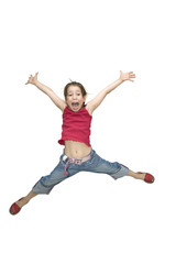 Fototapeta na wymiar young girl jumping