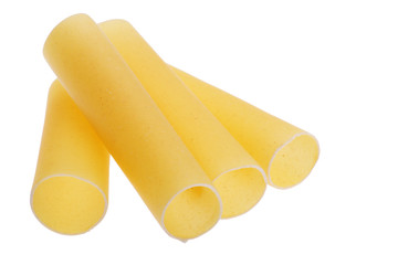 heap of raw cannelloni pasta  isolated