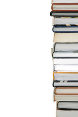 pile of books isolated on white
