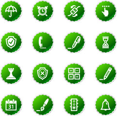green sticker software icons