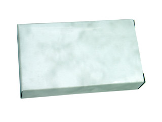 boîte marbrée sur fond blanc