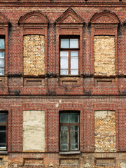 Naklejka premium window in old house - Vitebsk - Belarus