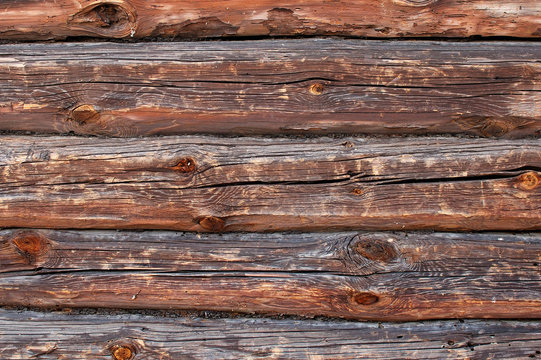 old log home wall detail