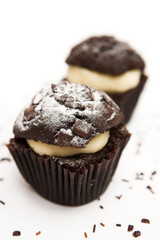 Close up of chocolate cakes - shallow dof