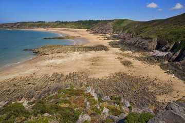 Bretagne : cap d'Erquy : plage du lourtuais