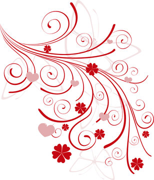 ornamental valentine background 