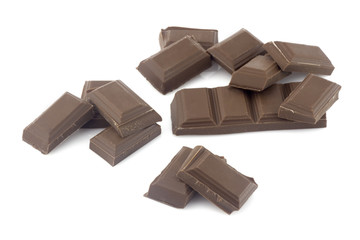 Chocolate isolated on white background