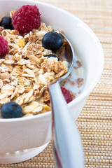Breakfast Series - Close-up of a bowl of Muesli cereal 
