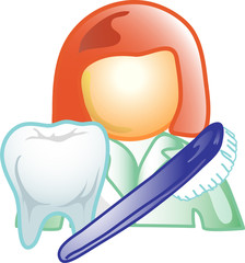 Illustration of a dentist icon