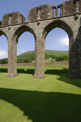 Fototapeta na wymiar Llanthony Priory Abbey in the Vale of Ewyas. 