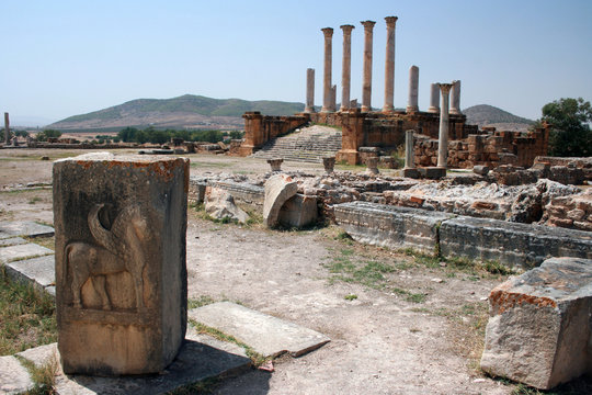 Roman Ruins of Thuburbo Majus in Tunisia